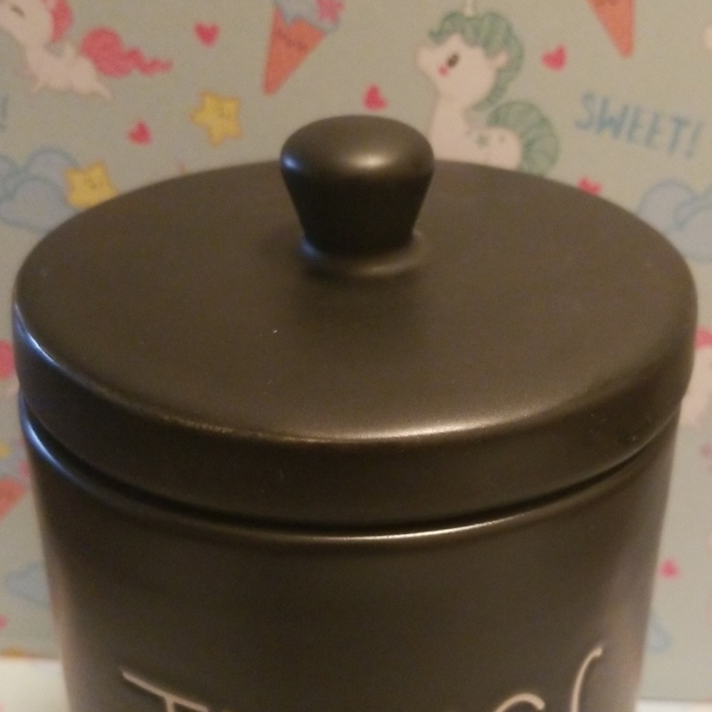Brand new Rae Dunn  black "THINGS"  container - Picture 3 of 5
